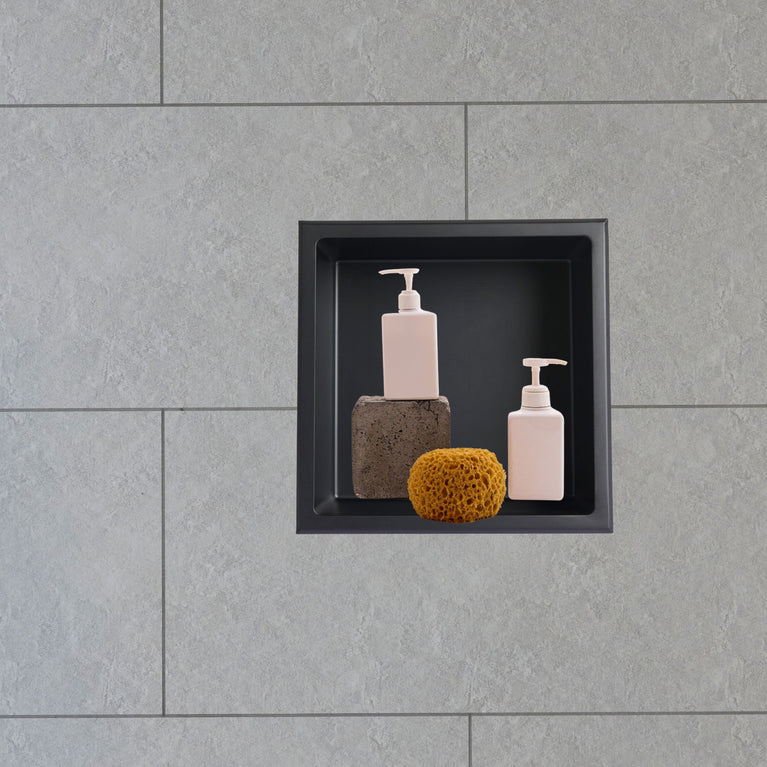 Niche de douche simple 12x12 - Noir mat | Entrepôt de la Réno
