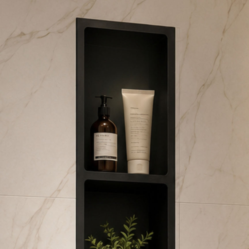 Niche de douche triple 8X35 - Noir mat