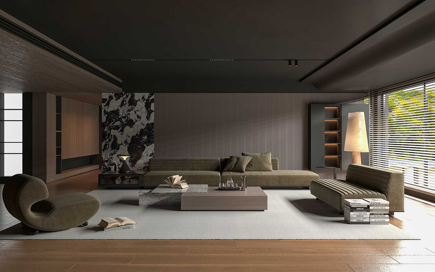 Panneau décoratif mural WPC – carré taupe