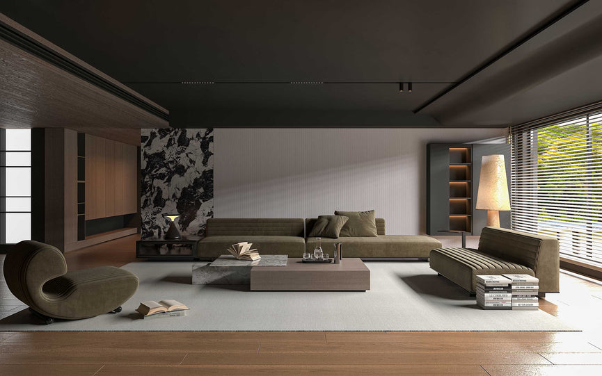 Panneau décoratif mural WPC – demi-rond blanc