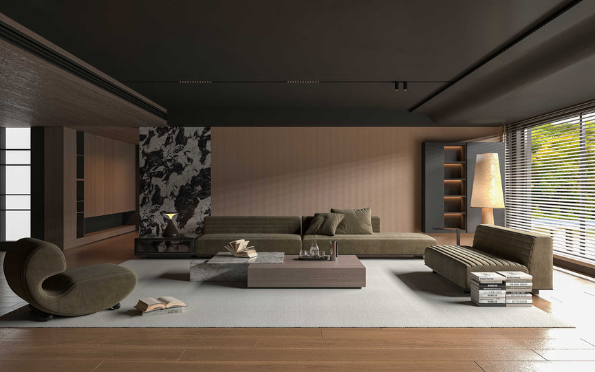 Panneau décoratif mural WPC – demi-rond bois naturel