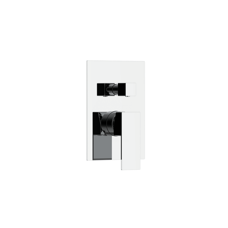 Robinetterie SERENITA murale pour bain douche carré chrome