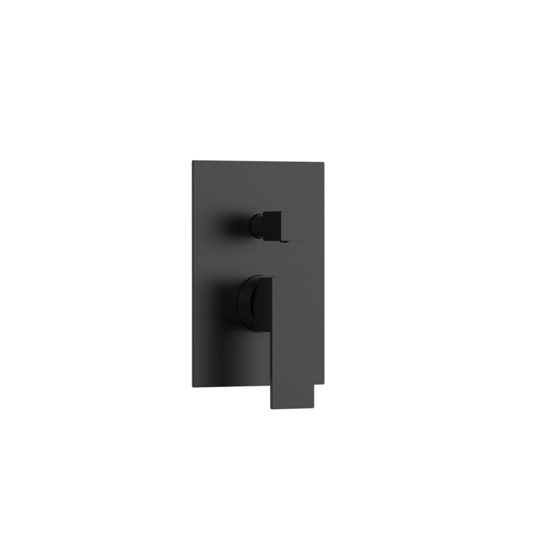Robinetterie SERENITA murale pour bain douche carré noir mat