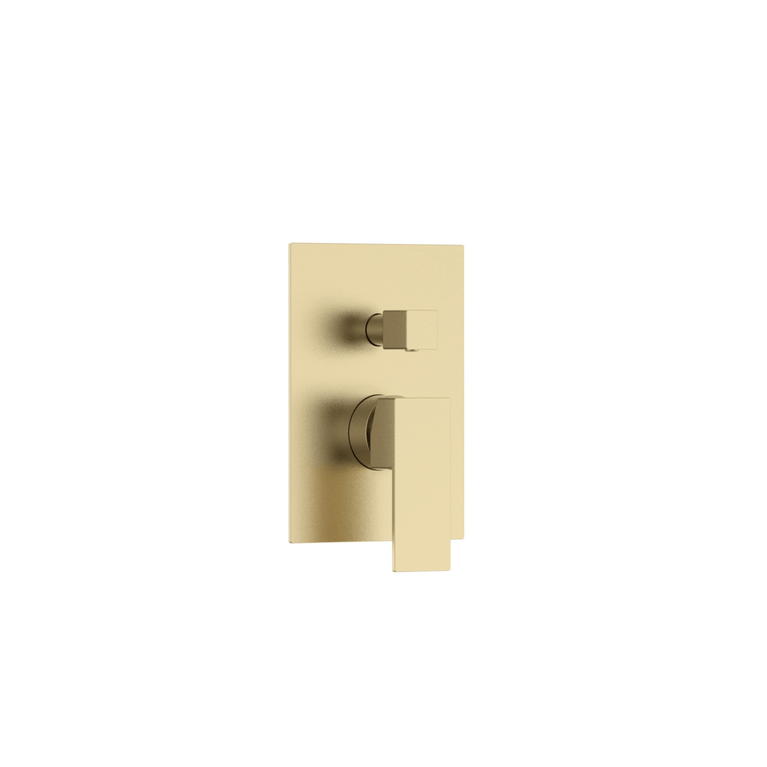 Robinetterie SERENITA murale pour bain douche carré or brossé