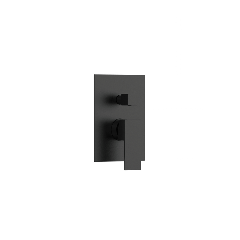 Robinetterie CASCATA de douche - carré noir mat