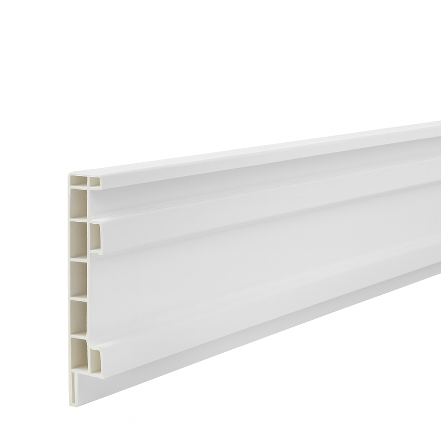 Plinthe rectangulaire en PVC - blanche