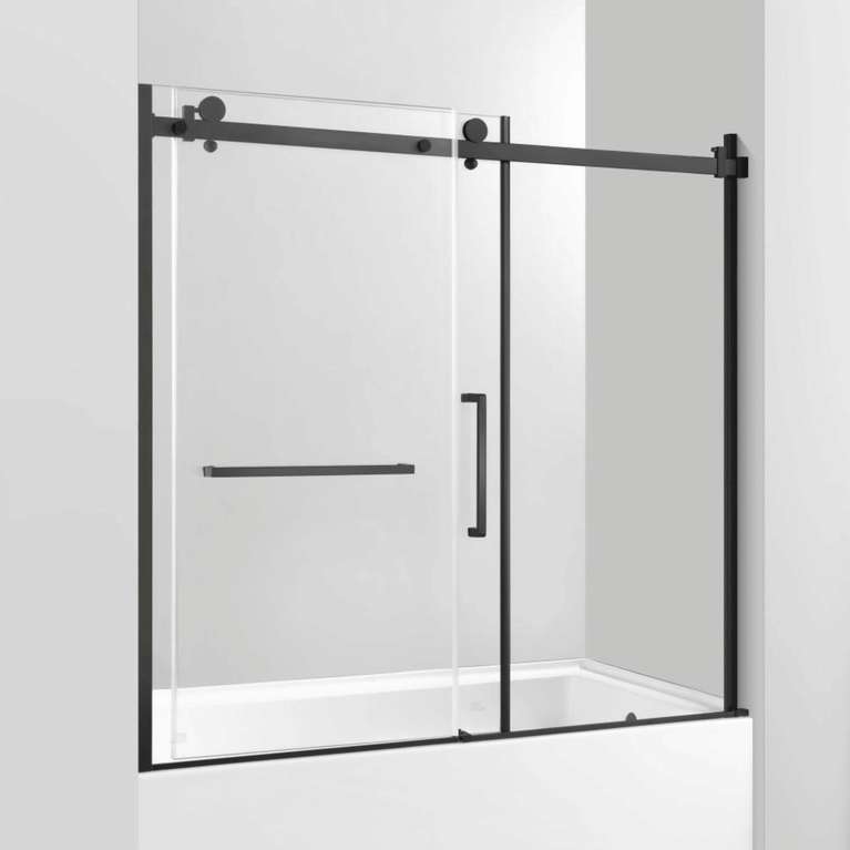 Shower (Base and Glass included) black 36"X48" in alcove