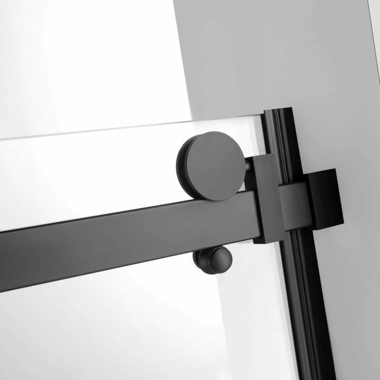 Shower (Base and Glass included) black 36"X48" in alcove