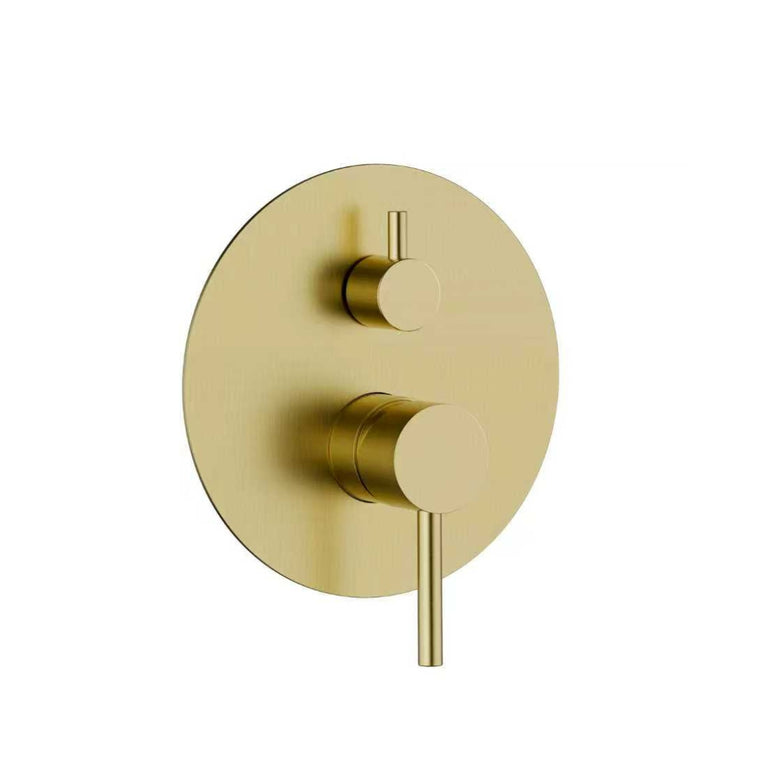 Round gold bath shower faucet