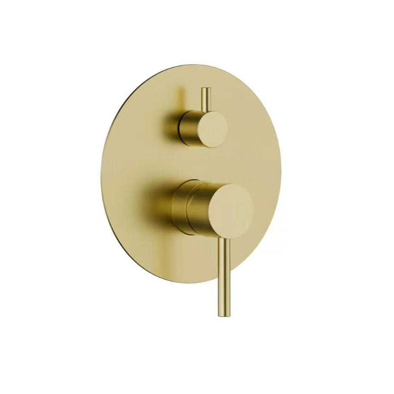Round gold shower faucet