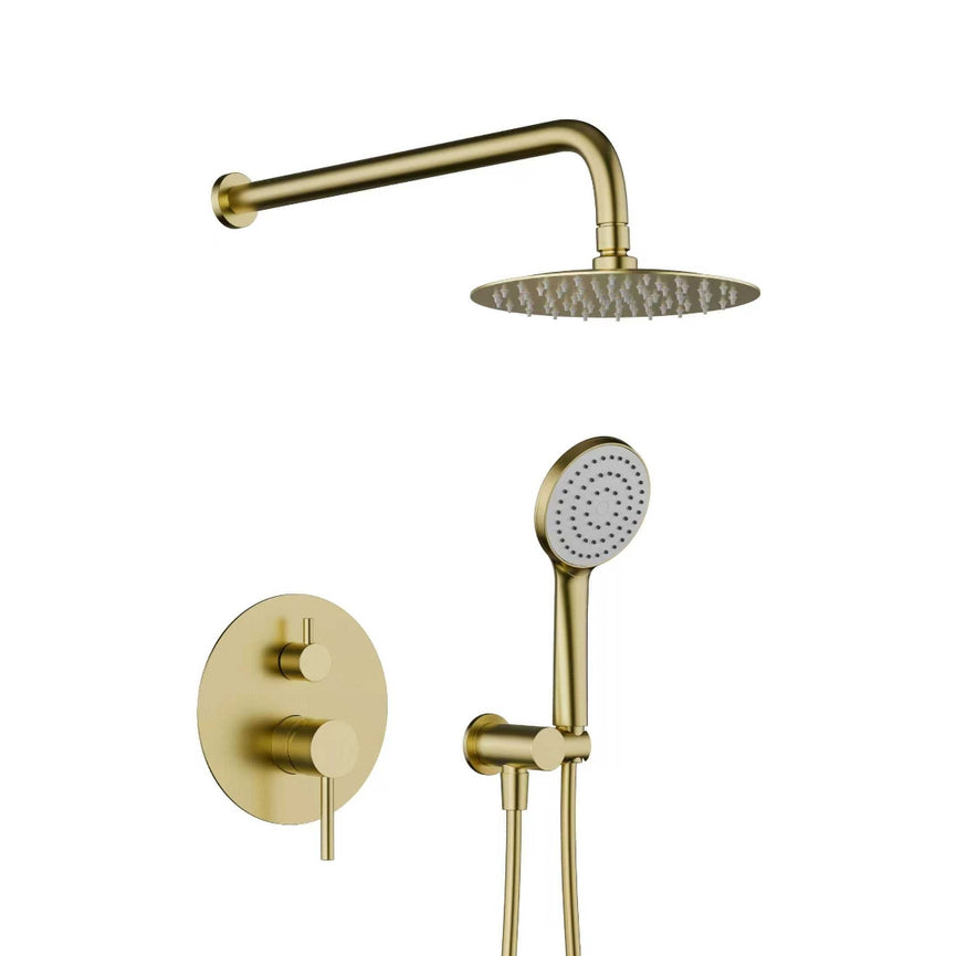 Round gold shower faucet
