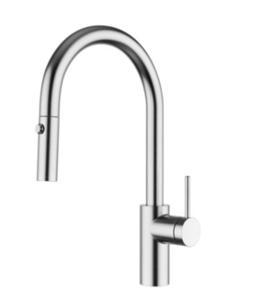Robinet de cuisine : Design Deluxe Argent Brossé | Entrepôt de la Réno