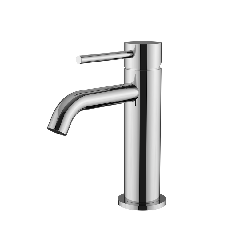 Robinet de lavabo court rond chrome | Entrepôt de la Réno
