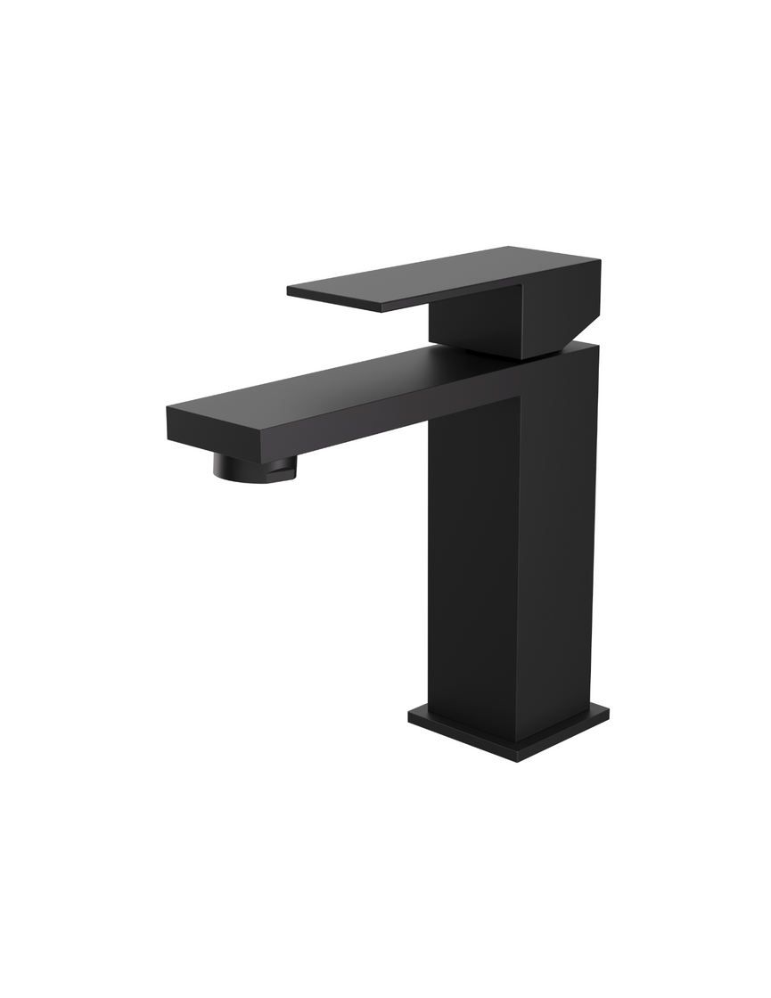 Robinet de lavabo court carré noir mat | Entrepôt de la Réno