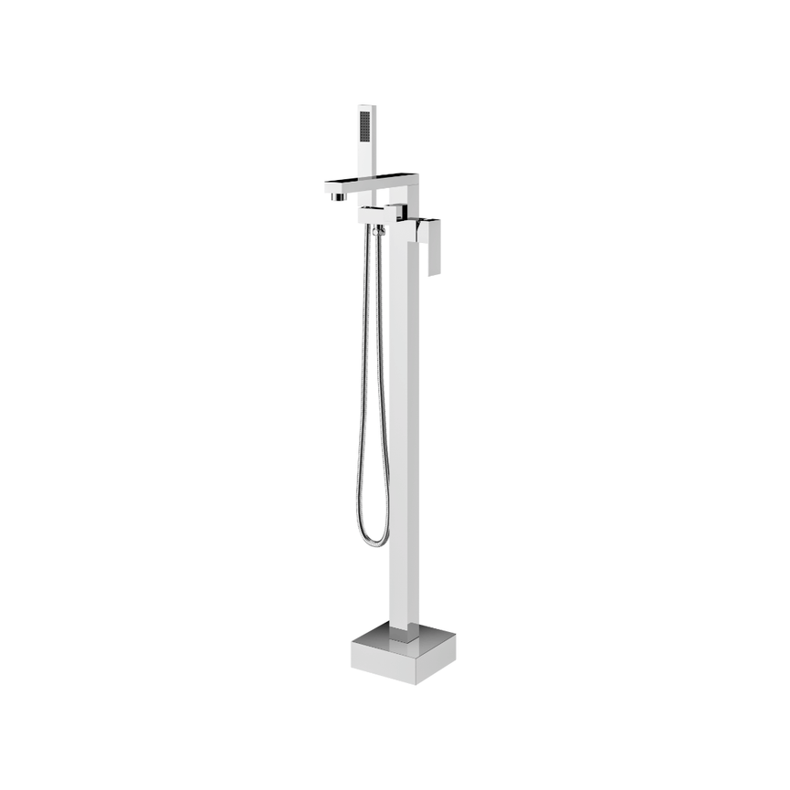 Robinet de bain auto-portant carré chrome