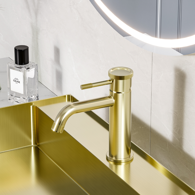 Bathroom Sink Faucet - Crown Gold