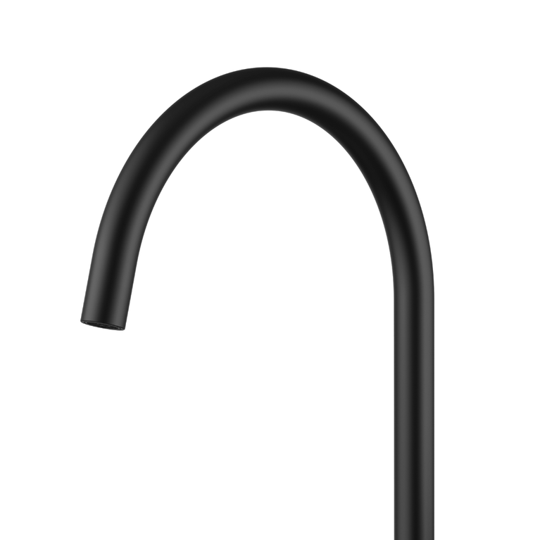 Robinet de salle de bain sur plan rond - Noir