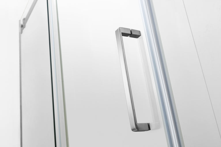 Douche (Base et Vitres inclus) chrome 32" X 60" en coin - Mur droit vitre gauche | Entrepôt de la Réno