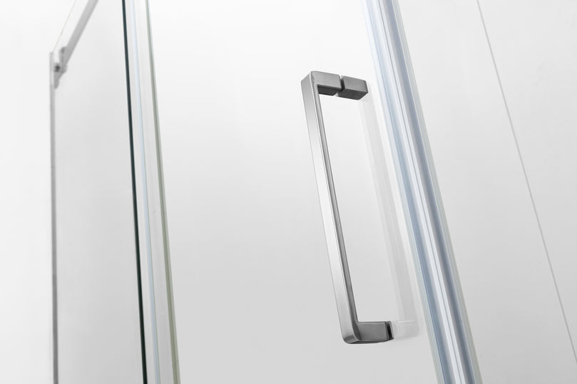 Douche (Base et Vitres inclus) chrome 32" X 60" en coin -Mur gauche vitre droite- | Entrepôt de la Réno