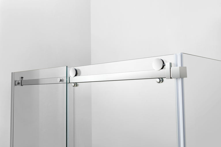 Douche (Base et Vitres inclus) chrome 32" X 60" en coin - Mur droit vitre gauche | Entrepôt de la Réno