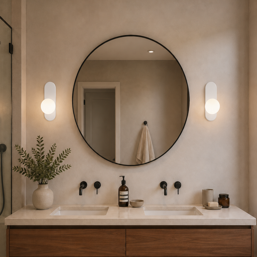 STELLA - Luminaire mural DEL 12" x 6" - Blanc