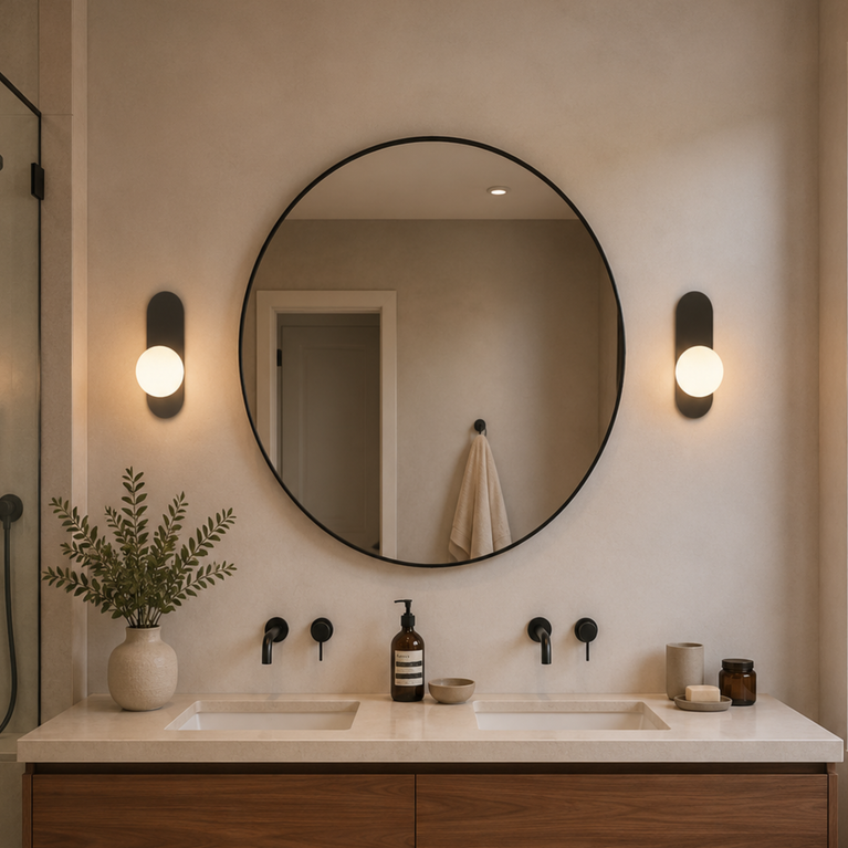STELLA - Luminaire mural DEL 12" x 6" - Noir