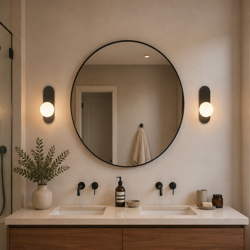 STELLA - Luminaire mural DEL 12" x 6" - Noir