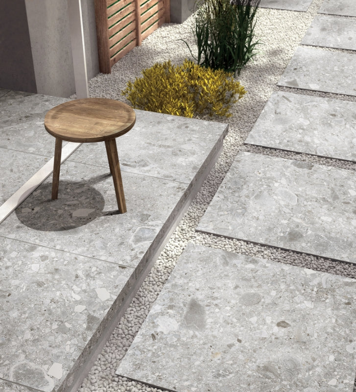 Tuile extérieure 24 x 24 Terrazzo