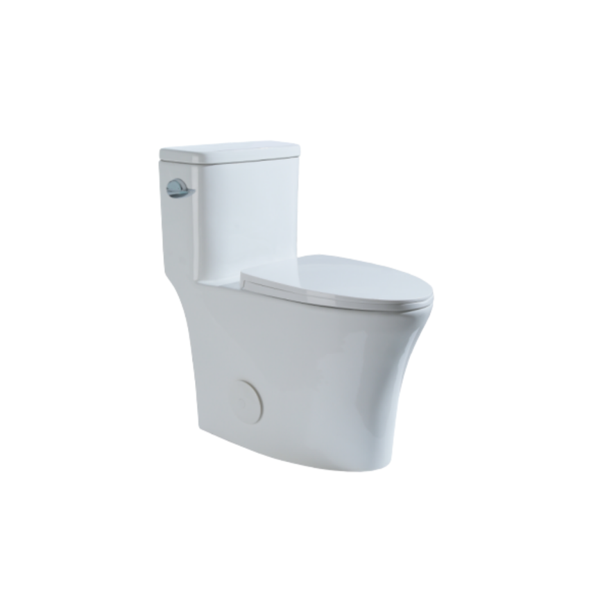 Toilette monobloc allongée