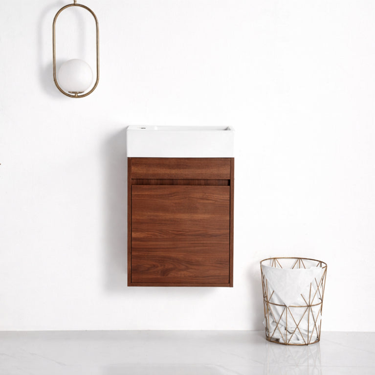 Vanité avec comptoir 18 pouces bois noyer