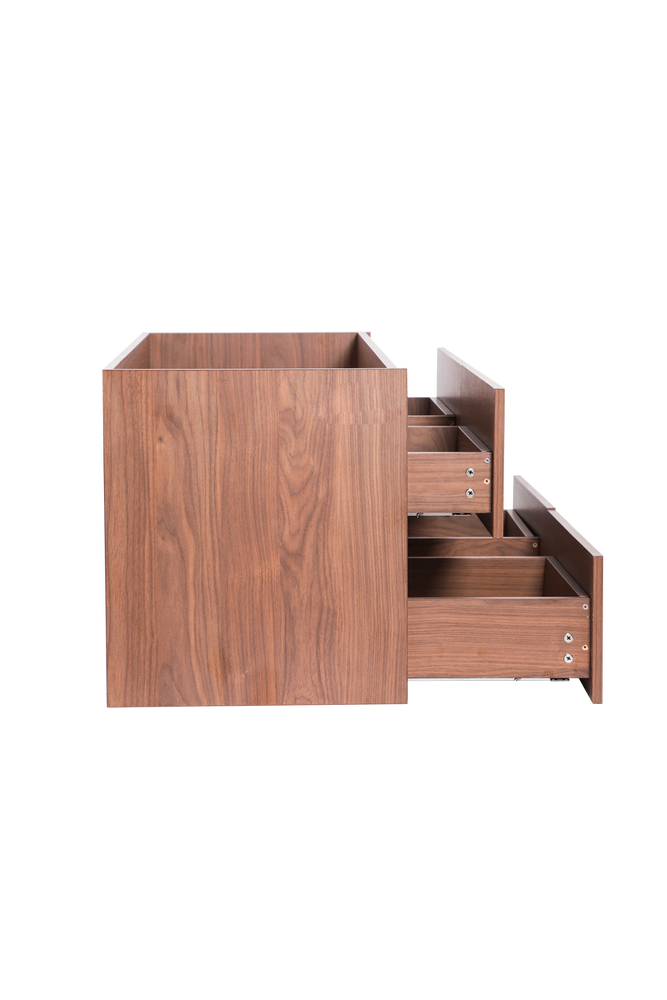 60-inch Vanity with Countertop - Walnut Wood