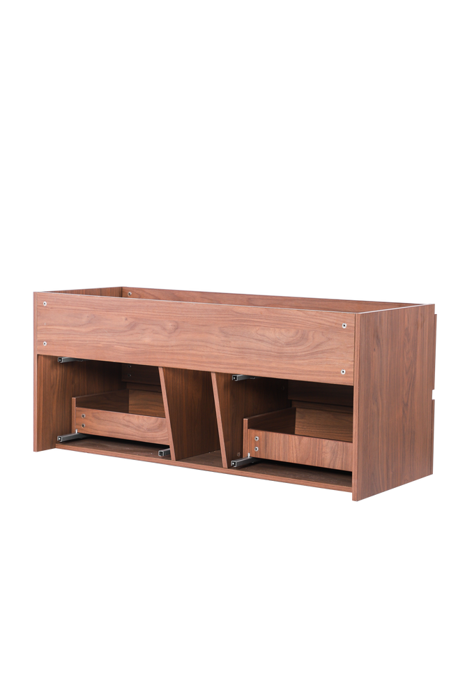 60-inch Vanity with Countertop - Walnut Wood