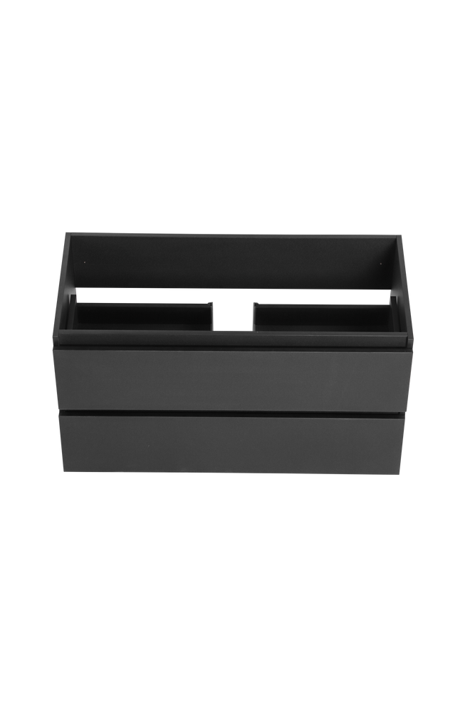 Vanité avec comptoir 40 pouces noir mat