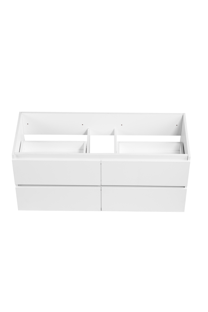 Vanité avec comptoir 48 pouces blanc satiné