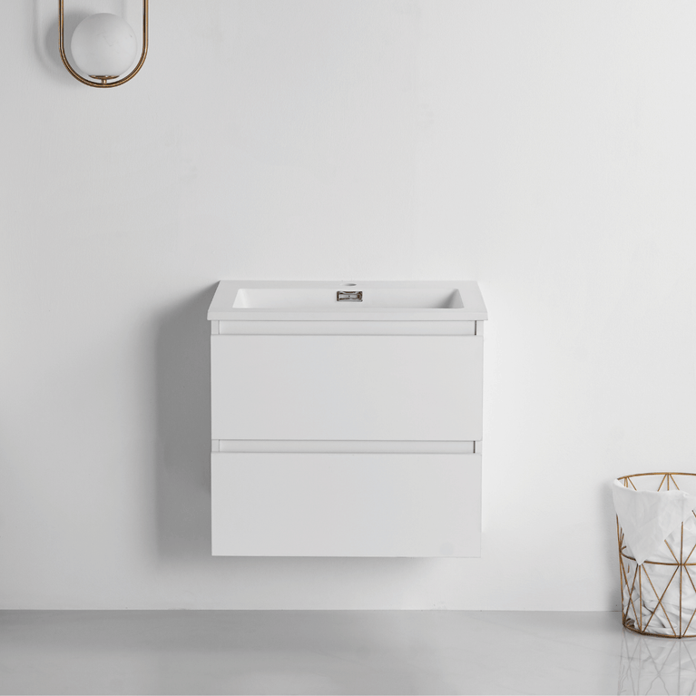 Vanity with 24-inch satin white countertop