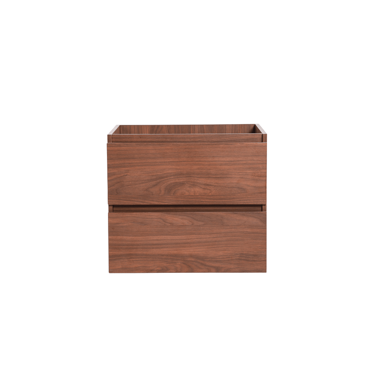 Vanity with 24-inch walnut wood countertop