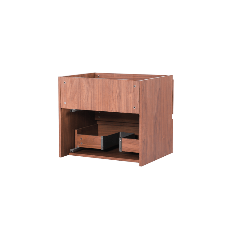 Vanity with 24-inch walnut wood countertop