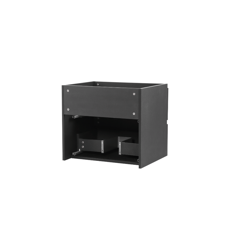Vanity with 24-inch matte black countertop