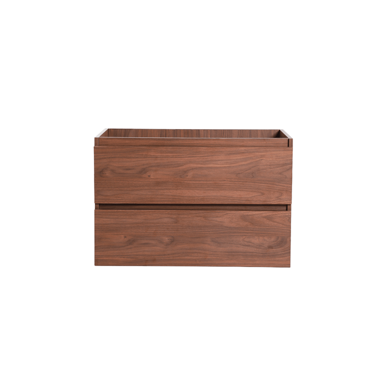 Vanity with 32-inch walnut wood countertop