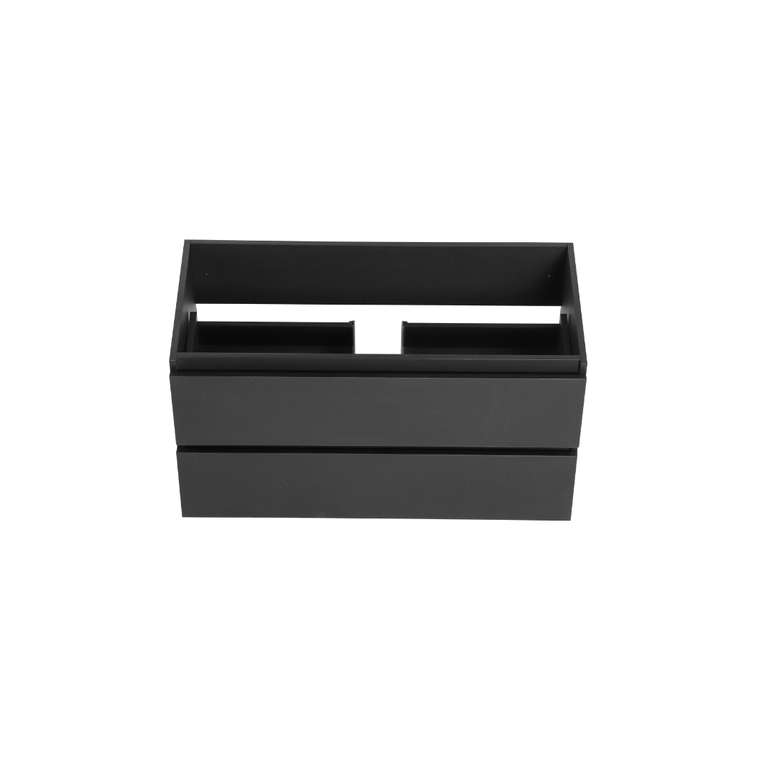 Vanity with 40-inch matte black countertop