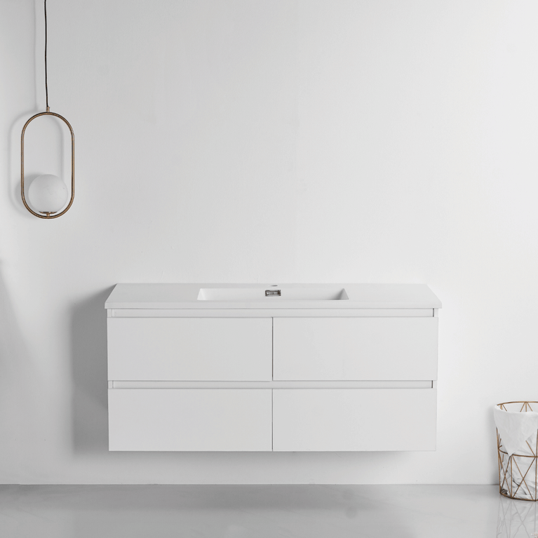 60-inch Vanity with Countertop - Satin White