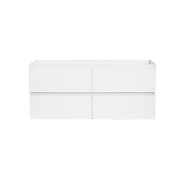 60-inch Double Sink Vanity with Countertop - Satin White