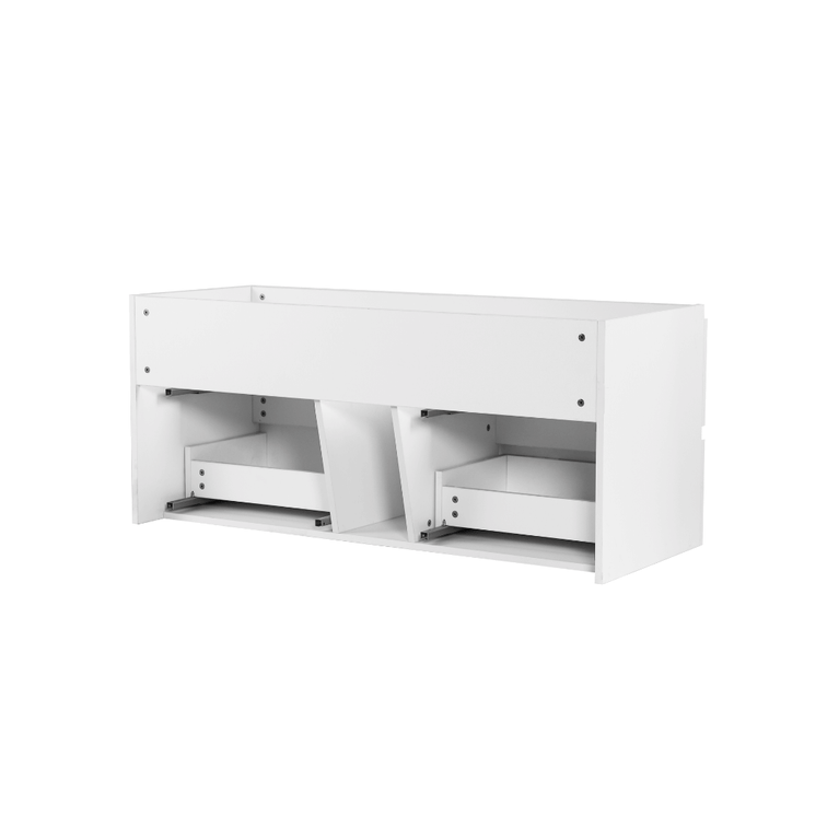 60-inch Double Sink Vanity with Countertop - Satin White