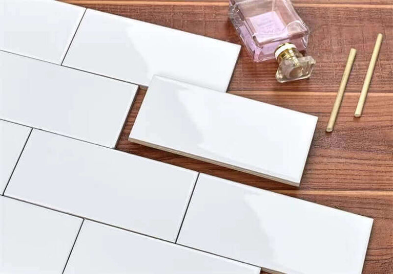 Céramique murale Métro 3"X 6" blanche polie | Entrepôt de la Réno