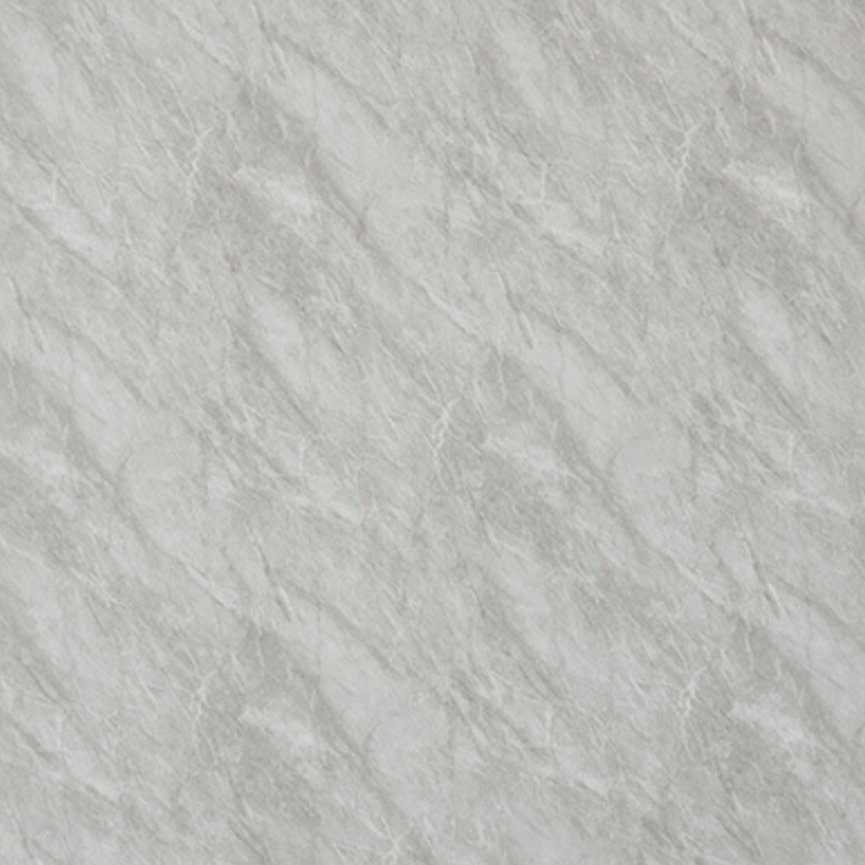 Glossy Pearl Gray Marble-Effect PVC Shower Wall 48 in x 96 inches