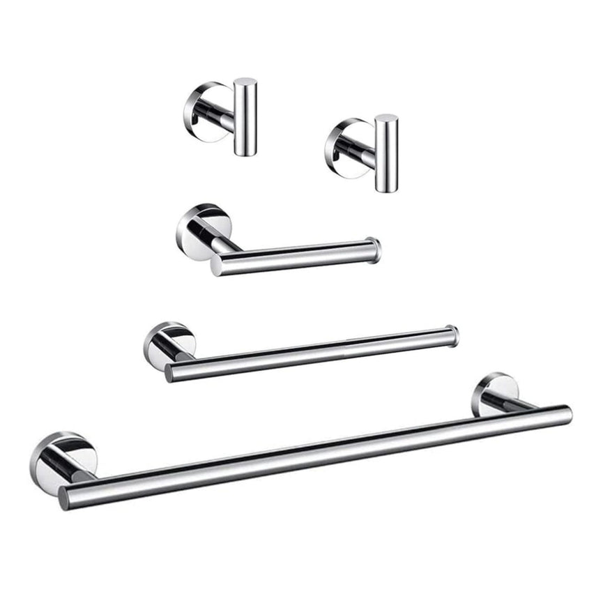 Ensemble d'accessoires de salle de bain - Chrome rond 24" | Entrepôt de la Réno