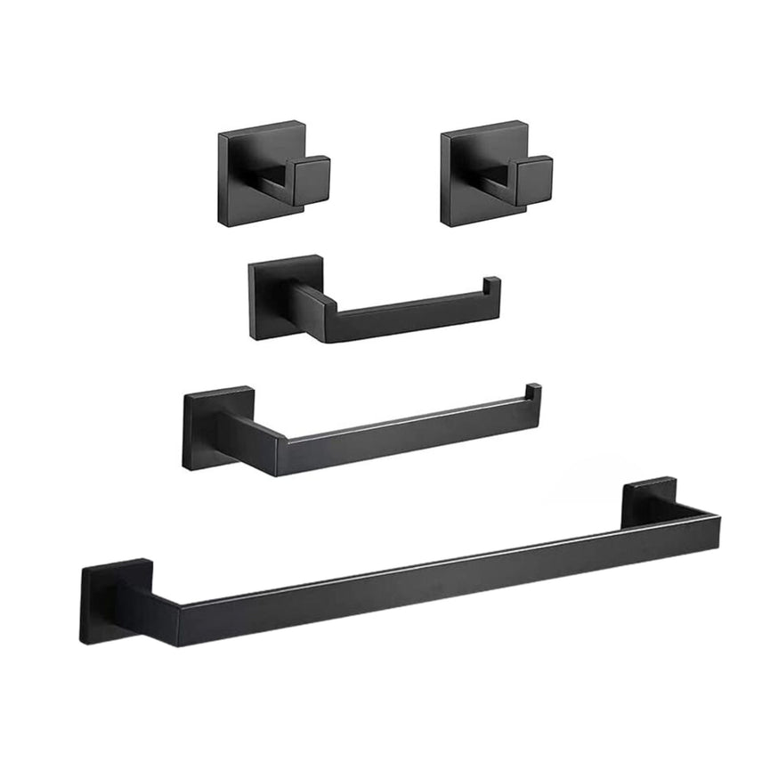 Ensemble d'accessoires de salle de bain - Noir carré 24" | Entrepôt de la Réno