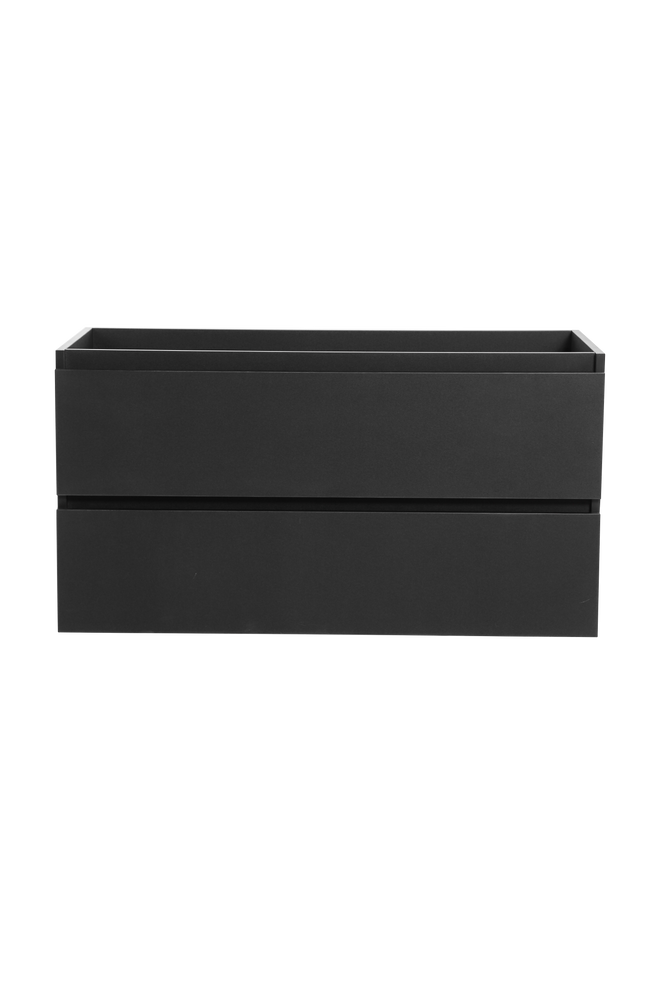 Vanité avec comptoir 40 pouces noir mat