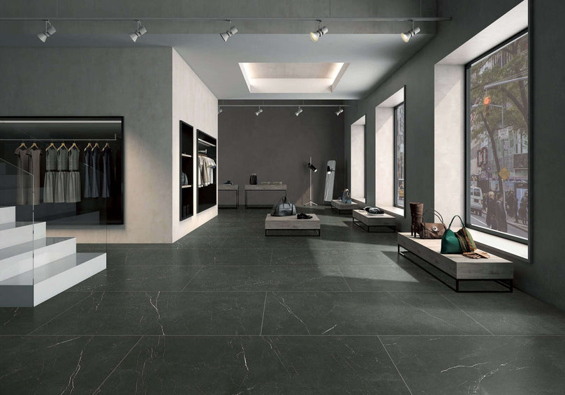 Céramique 24x24 nero - Marble Stone | Entrepôt de la Réno