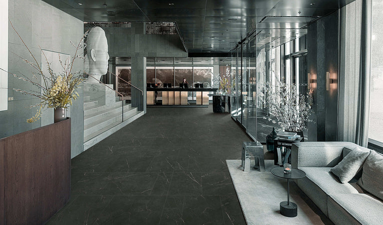 Céramique 24x24 nero - Marble Stone | Entrepôt de la Réno